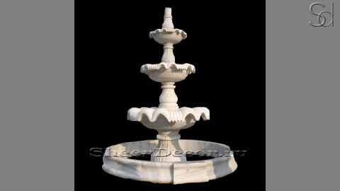 Мраморный фонтан белого цвета Agnet Pieghevole из камня сорта Bianco Extra 2101111417_1