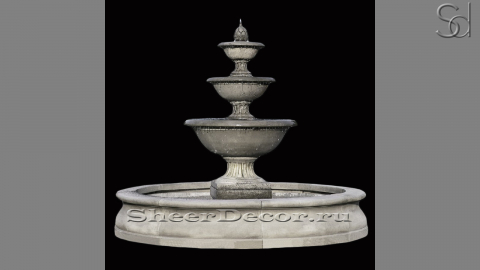 Каменный фонтан Agnet Hotshot из серого известняка Jura Grey 210155045_1