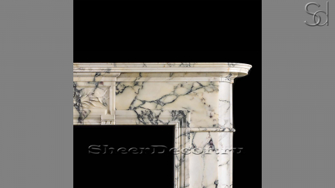 Каменный портал белого цвета для облицовки камина Agun M2 из мрамора Calacatta Oro 213140102_1