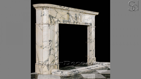 Каменный портал белого цвета для облицовки камина Agun M2 из мрамора Calacatta Oro 213140102_2