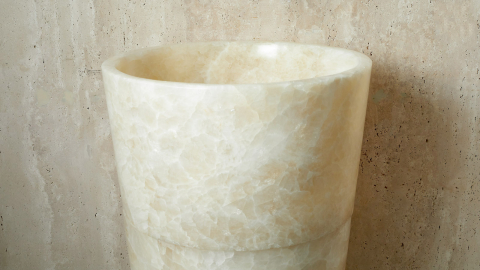Каменная мойка Alana M11 из кремового оникса Creamy Honey ИНДИЯ 0419331711 для ванной комнаты_7