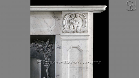 Каменный портал белого цвета для облицовки камина Alyssa из мрамора Valakas 124136401_1