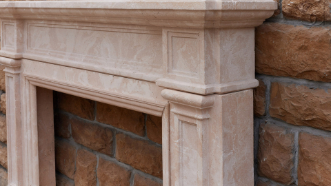Декоративный портал коричневого цвета для облицовки камина Austin M2 из архитектурного бетона Concrete Honey 125348002_3