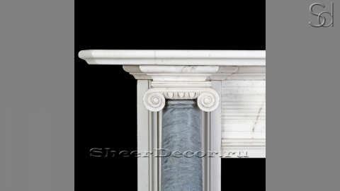 Мраморный портал белого цвета для отделки камина Bennu из натурального камня Bianco Extra 255111401_1