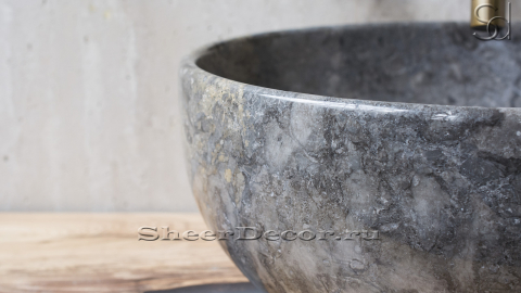 Мраморная раковина Bowl M14 из серого камня Quarry Stone ИНДОНЕЗИЯ 6373791114 для ванной комнаты_3