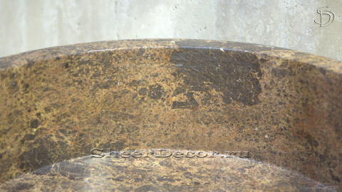 Мраморная раковина Brina из коричневого камня Emperador Dark ИСПАНИЯ 266042511 для ванной комнаты_2