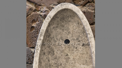 Каменный писсуар Caleb Standart из серого камня - мрамора Emperador Grey_5