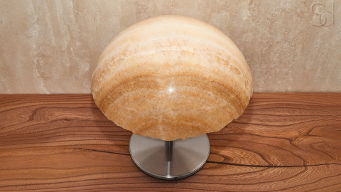 Каменный настольный светильник Crag 4015 из оникса желтый Honey Onyx_6