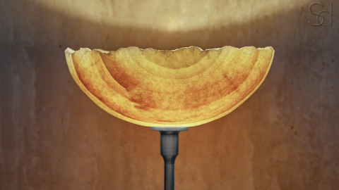 Настольный светильник Crag Kern UP из камня оникса Honey Onyx_3