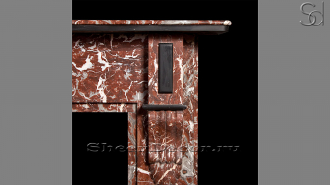 Каменный портал красного цвета для облицовки камина Elsie из мрамора Rosso Alicante 155051101_1