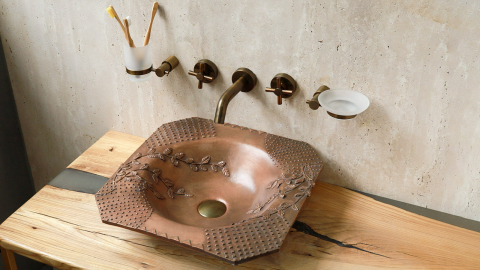 Кованая раковина Flori из бронзы Bronze ИНДОНЕЗИЯ 306300911 для ванной_4