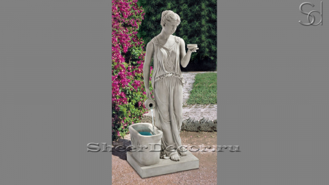 Мраморный фонтан белого цвета Florina из камня сорта Bianco Grigio 507462141_1