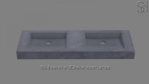 Серая раковина Frozen M5 из архитектурного бетона Concrete Graphite РОССИЯ 022357915 для ванной комнаты_1
