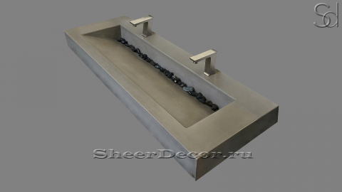 Серая раковина Frozen M4 из архитектурного бетона Grey C7 РОССИЯ 022345914 для ванной комнаты_2