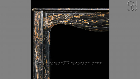 Мраморный портал черного цвета для отделки камина Gillian M2 из натурального камня Nero Portoro 156125402_1