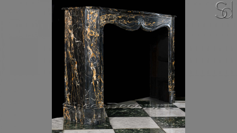 Мраморный портал черного цвета для отделки камина Gillian M2 из натурального камня Nero Portoro 156125402_2