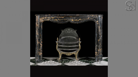 Мраморный портал черного цвета для отделки камина Gillian M2 из натурального камня Nero Portoro 156125402_3