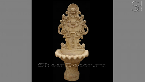 Мраморный питьевой фонтанчик бежевого цвета Gustino Tazza из камня сорта Egypt Ivory 0861141515_1