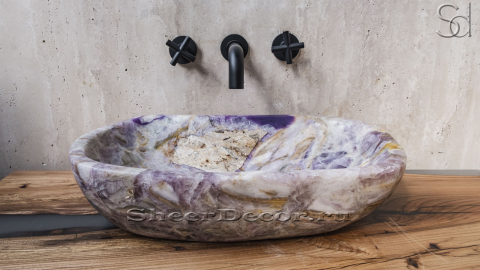Мойка в ванную Hector M33 из речного камня  Amethyst МОНГОЛИЯ 0071001133_6