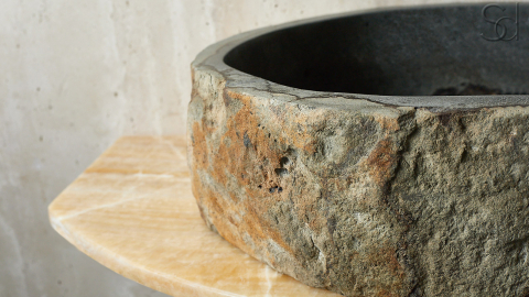 Серая раковина Hector M13 из камня андезита Andesite ИСПАНИЯ 0070011113 для ванной комнаты_9
