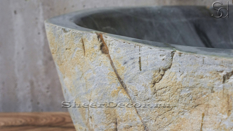 Раковина для ванной Hector M16 из речного камня  Dragon Green ИНДИЯ 0070141116_3