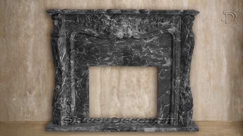 Каменный портал черного цвета для облицовки камина Izold из мрамора Nero Marquina 381018901_2