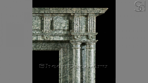 Мраморный портал зеленого цвета для отделки камина Karen M2 из натурального камня Cipollino Dorato 159142402_1