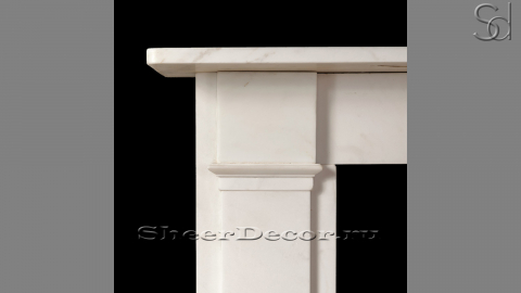 Каменный портал белого цвета для облицовки камина Leda M2 из мрамора Bianco Extra 477111102_2