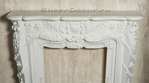 Каменный портал белого цвета для облицовки камина Leon из мрамора Clouds 064010901_9