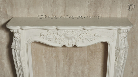 Каменный портал белого цвета для облицовки камина Lurd M11 из мрамора Bianco Extra 5031119011_6