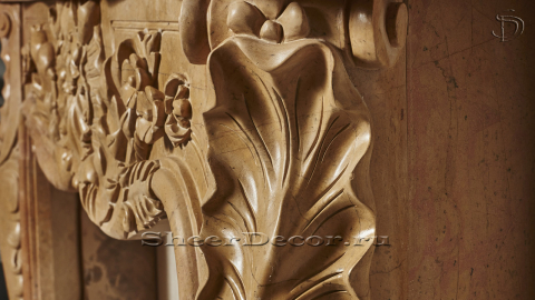 Каменный портал коричневого цвета для облицовки камина Lurd M2 из мрамора Rosso Sole 503113902_7