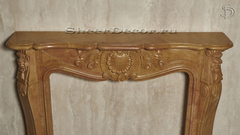 Каменный портал коричневого цвета для облицовки камина Lurd M17 из мрамора Rosso Sole 5031139017_8