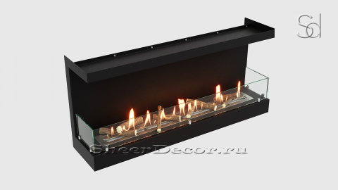 Биотопка для камина Lux Fire ВБКФ 1040 S из жаропрочной стали металлический_5