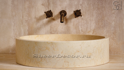 Мраморная раковина Margo из желтого камня Silvia Oro ЕГИПЕТ 100029111 для ванной комнаты_2