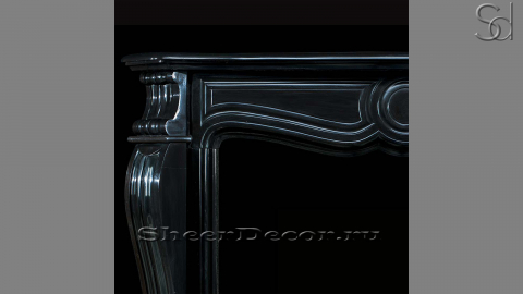 Мраморный портал черного цвета для отделки камина Marissa M5 из натурального камня Evenos Black 131117405_1