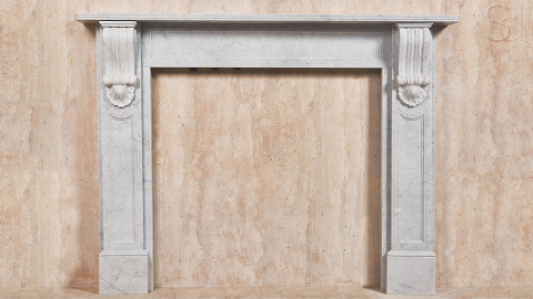 Мраморный портал белого цвета для отделки камина Norma M7 из натурального камня Bianco Carrara 169005107_5