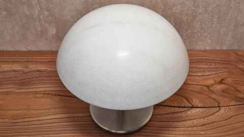 Мраморный настольный светильник Orbit 4015 из камня Snow Crystal в сборе _6