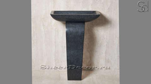 Гранитная раковина Palum из черного камня Grey Pearl КИТАЙ 028169011 для ванной комнаты_5