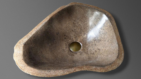 Раковина для ванной Piedra M400 из речного камня  Beige ИНДОНЕЗИЯ 00501111400_1