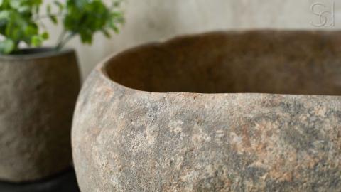 Раковина для ванной Piedra M108 из речного камня  Beige ИНДОНЕЗИЯ 00501111108_5
