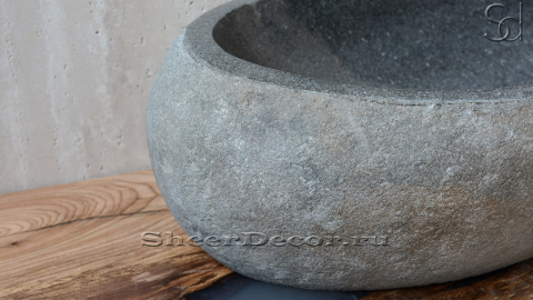 Раковина для ванной Piedra M82 из речного камня  Gris ИНДОНЕЗИЯ 0050451182_4