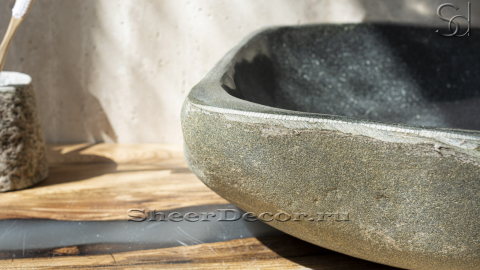 Раковина для ванной Piedra M202 из речного камня  Gris ИНДОНЕЗИЯ 00504511202_5