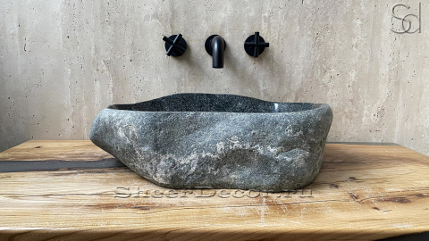 Раковина для ванной Piedra M215 из речного камня  Gris ИНДОНЕЗИЯ 00504511215_6
