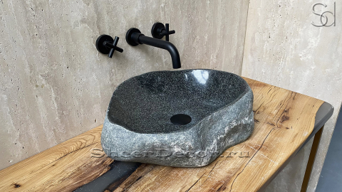 Раковина для ванной Piedra M215 из речного камня  Gris ИНДОНЕЗИЯ 00504511215_7
