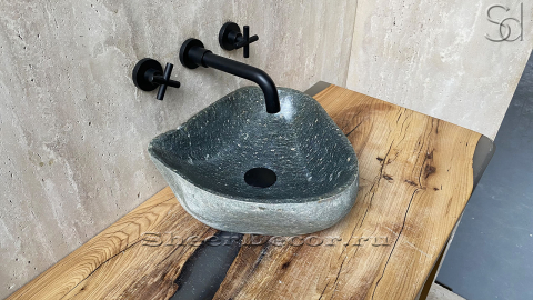Раковина для ванной Piedra M217 из речного камня  Gris ИНДОНЕЗИЯ 00504511217_3