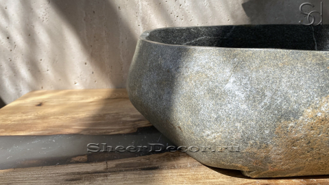 Раковина для ванной Piedra M285 из речного камня  Gris ИНДОНЕЗИЯ 00504511285_4