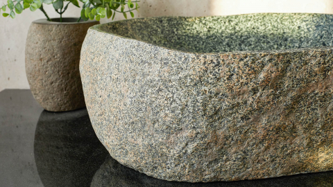 Раковина для ванной Piedra M408 из речного камня  Gris ИНДОНЕЗИЯ 00504511408_5