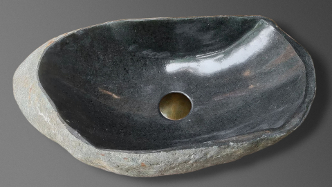 Раковина для ванной Piedra M385 из речного камня  Gris ИНДОНЕЗИЯ 00504511385_1