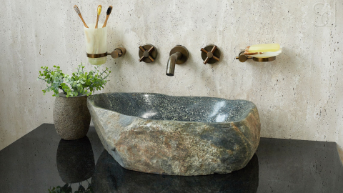 Мойка в ванную Piedra M402 из речного камня  Gris ИНДОНЕЗИЯ 00504511402_6
