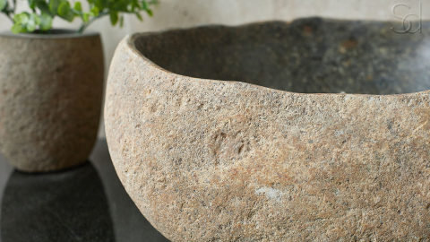 Мойка в ванную Piedra M438 из речного камня  Gris ИНДОНЕЗИЯ 00504511438_11